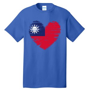 Taiwan Heart Taiwanese Flag Taiwanese Pride Funny Gift Tall T-Shirt