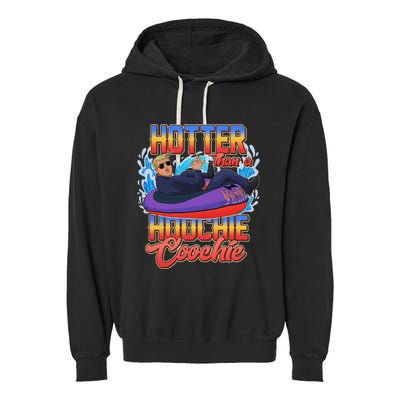 Trump Hotter Than A Hoochie Coochie Funny Garment-Dyed Fleece Hoodie