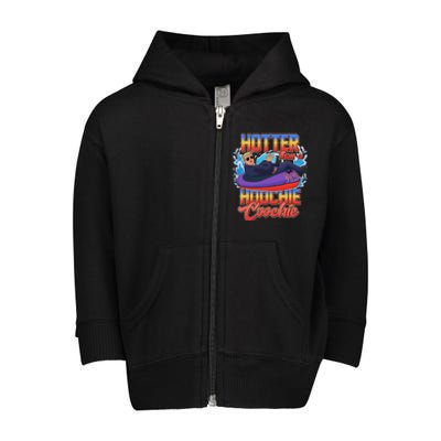 Trump Hotter Than A Hoochie Coochie Funny Toddler Zip Fleece Hoodie