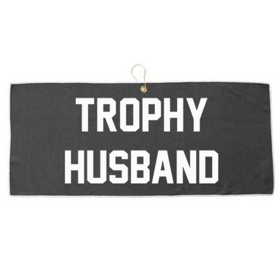 Trophy Husband Large Microfiber Waffle Golf Towel