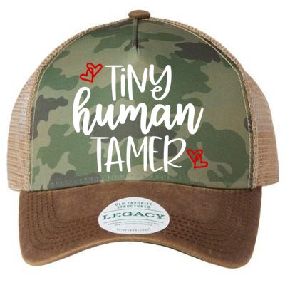 Tiny Human Tamer Funny Legacy Tie Dye Trucker Hat