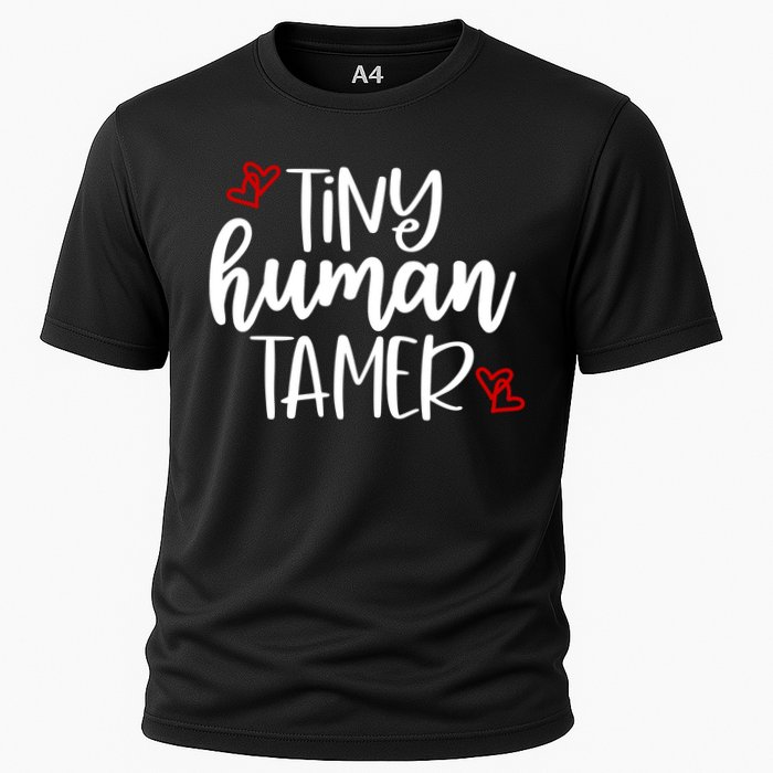 Tiny Human Tamer Funny Cooling Performance Crew T-Shirt