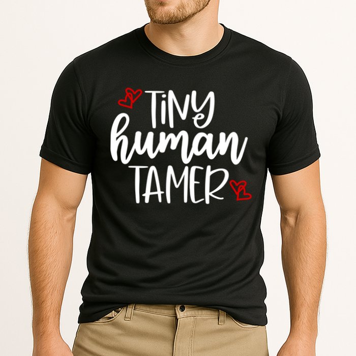 Tiny Human Tamer Funny Cooling Performance Crew T-Shirt