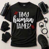 Tiny Human Tamer Funny Cooling Performance Crew T-Shirt