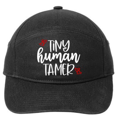 Tiny Human Tamer Funny 7-Panel Snapback Hat