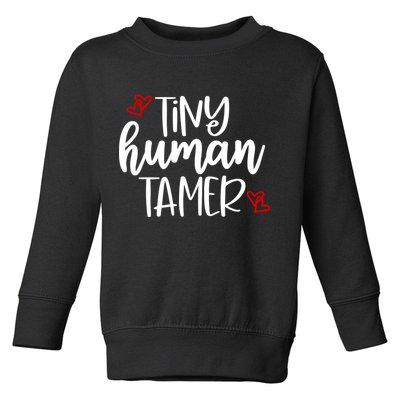 Tiny Human Tamer Funny Toddler Sweatshirt