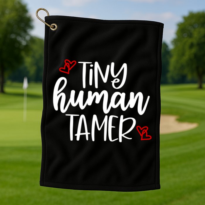 Tiny Human Tamer Funny Golf Towel