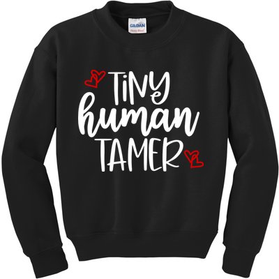 Tiny Human Tamer Funny Kids Sweatshirt