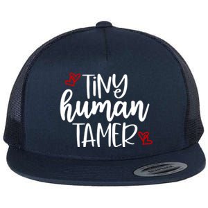 Tiny Human Tamer Funny Flat Bill Trucker Hat