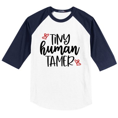 Tiny Human Tamer Funny Baseball Sleeve Shirt