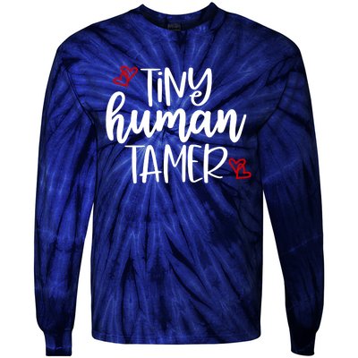 Tiny Human Tamer Funny Tie-Dye Long Sleeve Shirt