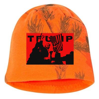 Trump Hero Trump Assassination Attempt Kati - Camo Knit Beanie