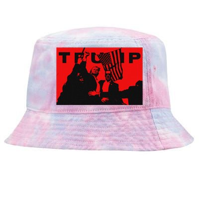 Trump Hero Trump Assassination Attempt Tie-Dyed Bucket Hat