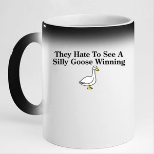 They Hate To See A Silly Goose Winning Funny 11oz Black Color Changing Mug