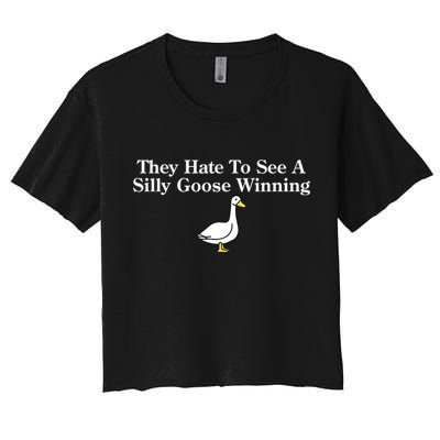 They Hate To See A Silly Goose Winning Funny Crop Top