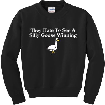 They Hate To See A Silly Goose Winning Funny Kids Sweatshirt