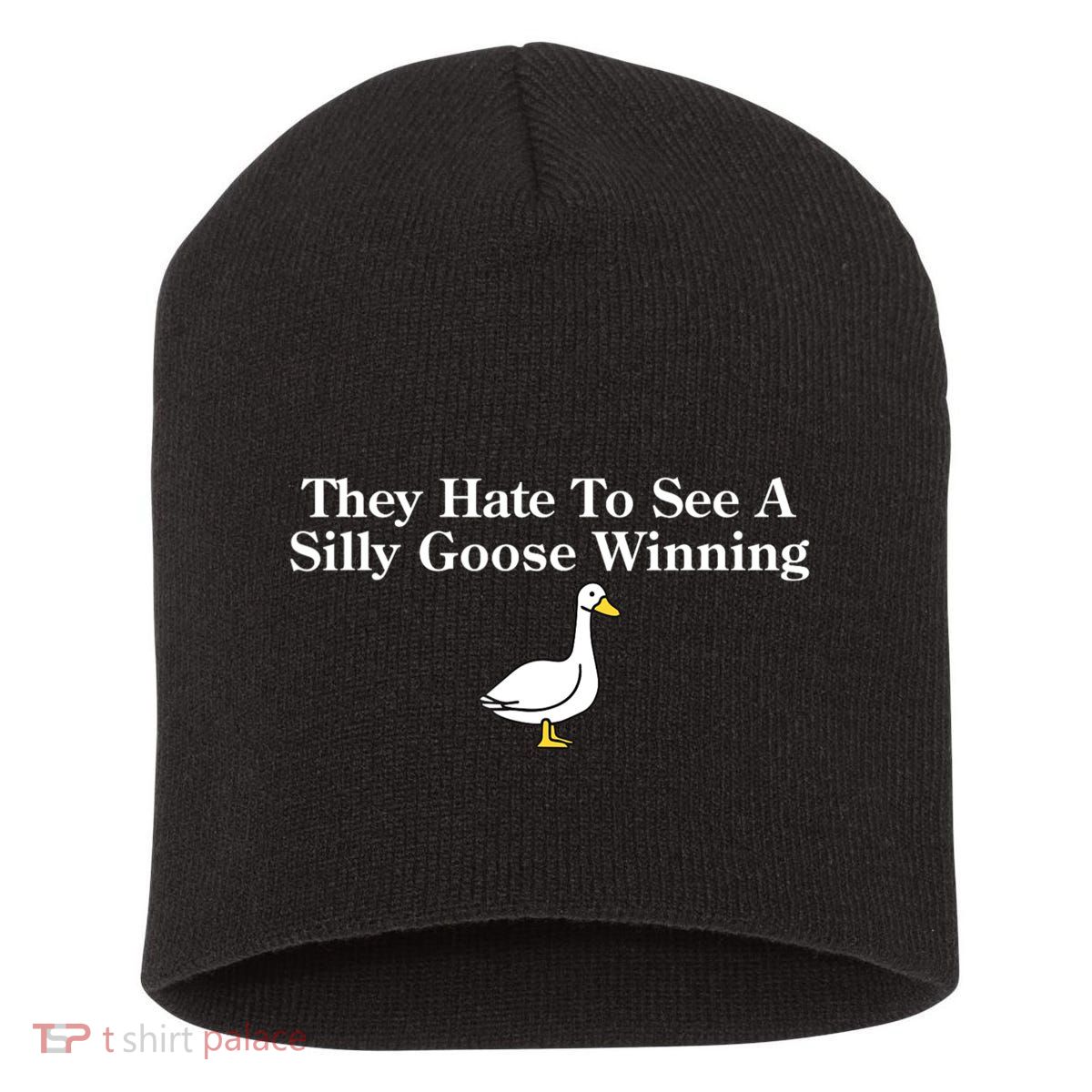They Hate To See A Silly Goose Winning Funny Short Acrylic Beanie
