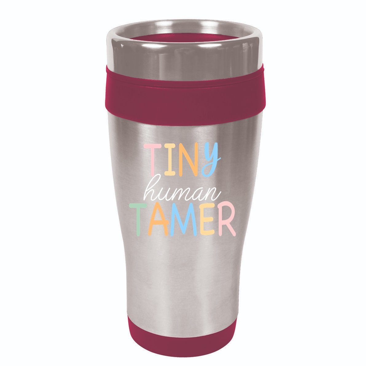 Tiny Human Tamer Daycare Provider Teacher Life Wo Gift 16oz Travel Tumbler