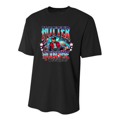 Trump Hotter Than A Hoochie Coochie Youth Performance Sprint T-Shirt