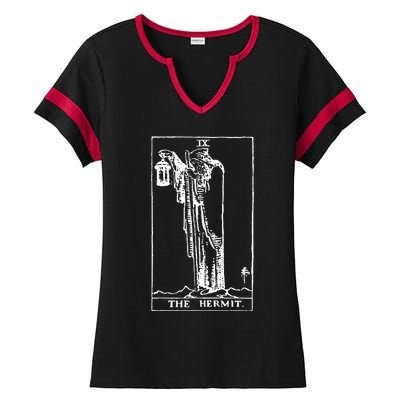 The Hermit Tarot Card Ix Ladies Halftime Notch Neck Tee