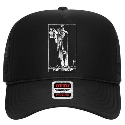 The Hermit Tarot Card Ix High Crown Mesh Back Trucker Hat