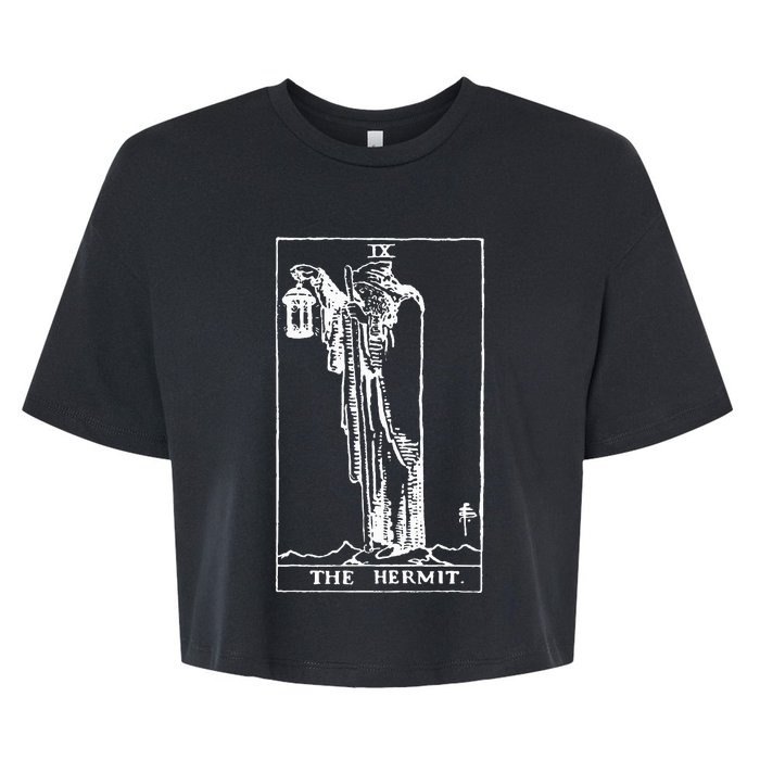 The Hermit Tarot Card Ix Bella+Canvas Jersey Crop Tee