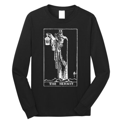 The Hermit Tarot Card Ix Long Sleeve Shirt