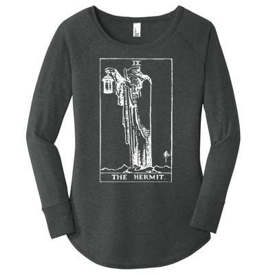 The Hermit Tarot Card Ix Women's Perfect Tri Tunic Long Sleeve Shirt