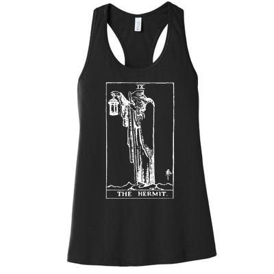 The Hermit Tarot Card Ix Women's Racerback Tank