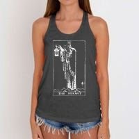 The Hermit Tarot Card Ix Women's Knotted Racerback Tank