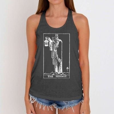 The Hermit Tarot Card Ix Women's Knotted Racerback Tank