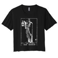 The Hermit Tarot Card Ix Women's Crop Top Tee