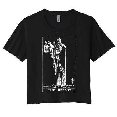 The Hermit Tarot Card Ix Women's Crop Top Tee