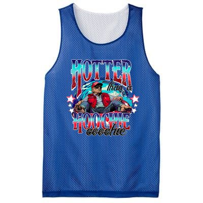 Trump Hotter Than A Hoochie Coochie Mesh Reversible Basketball Jersey Tank