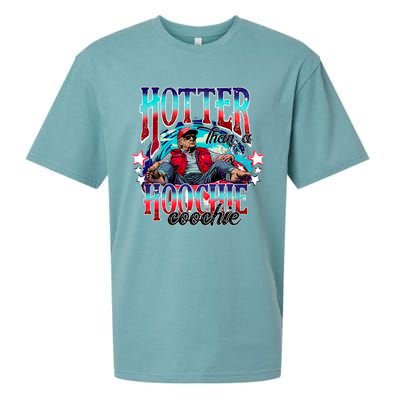 Trump Hotter Than A Hoochie Coochie Sueded Cloud Jersey T-Shirt