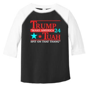 Trump Hawk Tuah Funny Viral Humor Meme Video Girl 24 Tua Toddler Fine Jersey T-Shirt