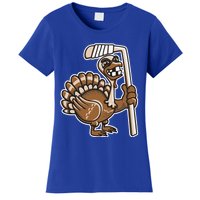 Turkey Hockey Thanksgiving Day Funny Sport Fall Autumn Great Gift Women's T-Shirt