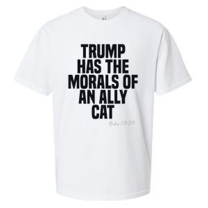 Trump Has The Morals Of An Ally Cat Funny Biden Sueded Cloud Jersey T-Shirt