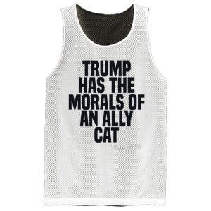 Trump Has The Morals Of An Ally Cat Funny Biden Mesh Reversible Basketball Jersey Tank