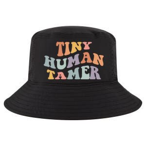 Tiny Human Tamer Funny Teacher Sarcastic Teacher Life Cool Comfort Performance Bucket Hat