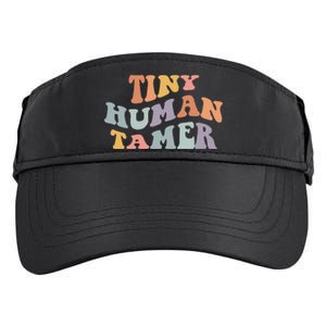 Tiny Human Tamer Funny Teacher Sarcastic Teacher Life Adult Drive Performance Visor