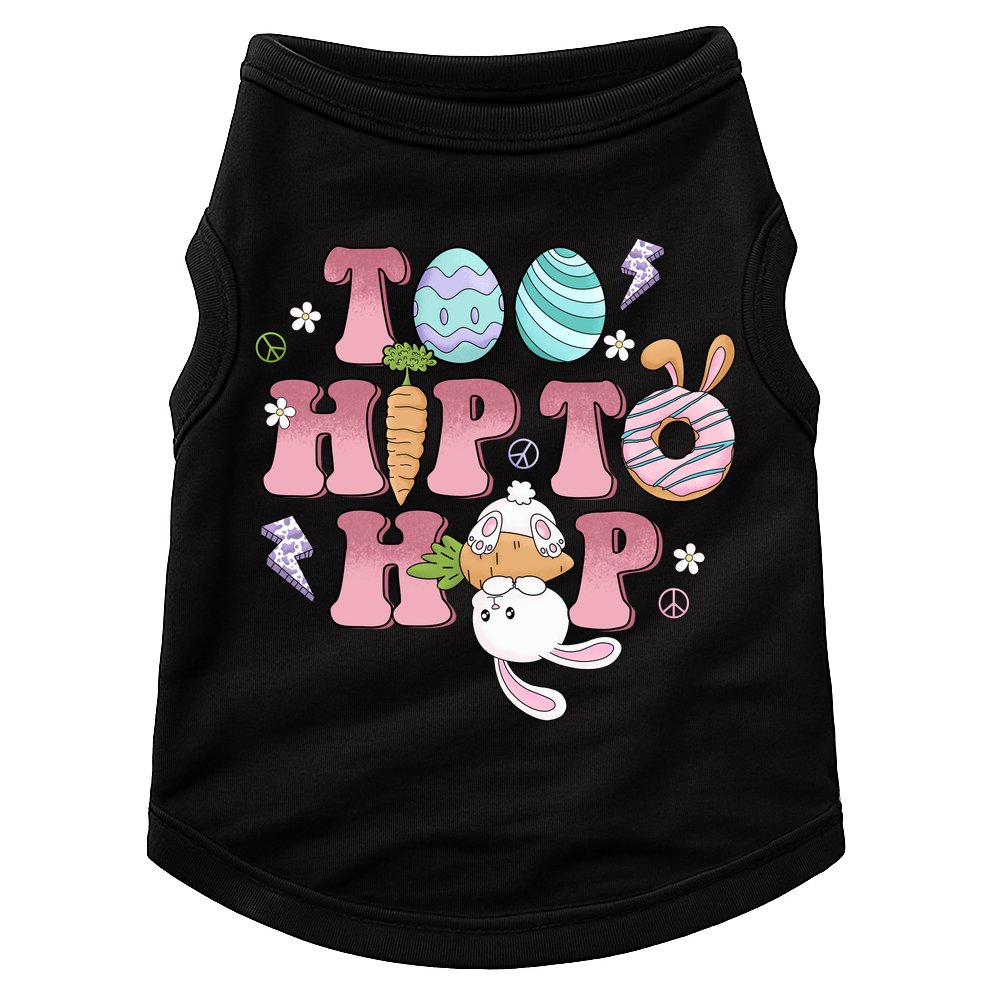 Too Hip To Hop Cute Easter Bunny Holiday Doggie Tank