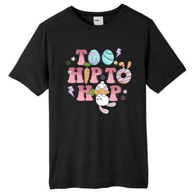 Too Hip To Hop Cute Easter Bunny Holiday Tall Fusion ChromaSoft Performance T-Shirt