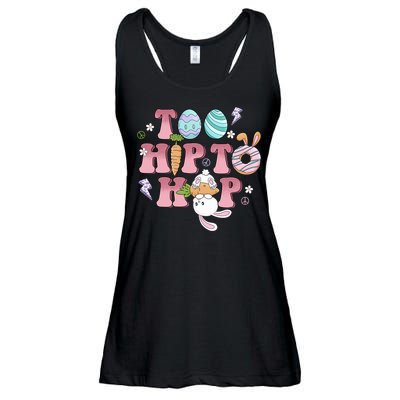 Too Hip To Hop Cute Easter Bunny Holiday Ladies Essential Flowy Tank