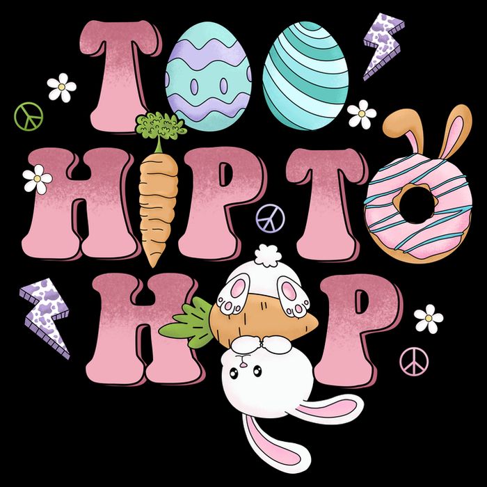 Too Hip To Hop Cute Easter Bunny Holiday 16 in Basic Backpack