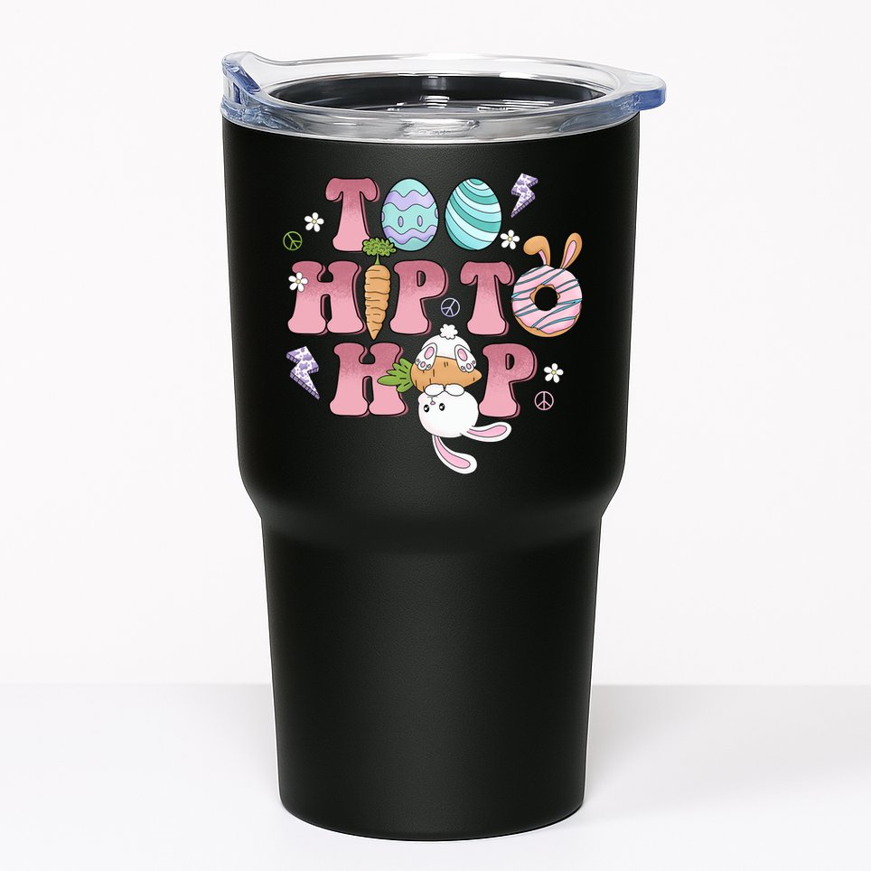 Too Hip To Hop Cute Easter Bunny Holiday Tumbler