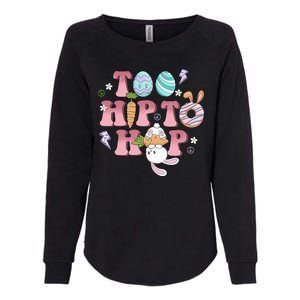 Too Hip To Hop Cute Easter Bunny Holiday Womens California Wash Sweatshirt