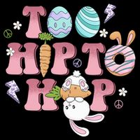 Too Hip To Hop Cute Easter Bunny Holiday Zip Tote Bag