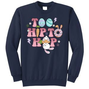 Too Hip To Hop Cute Easter Bunny Holiday Sweatshirt