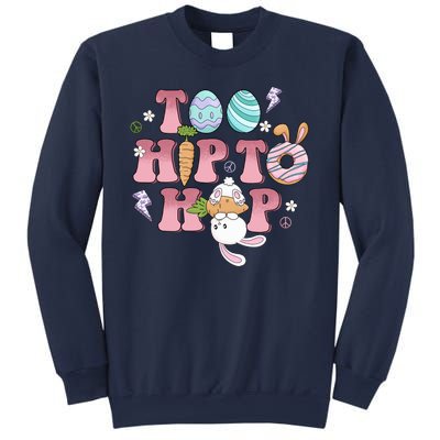 Too Hip To Hop Cute Easter Bunny Holiday Sweatshirt